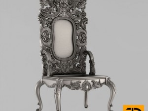 carved chair for cnc machine tools 3D Модель