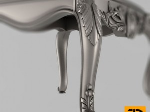 carved chair for cnc machine tools Model 3D