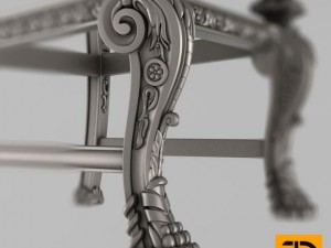 carved chair 2 3D Модель