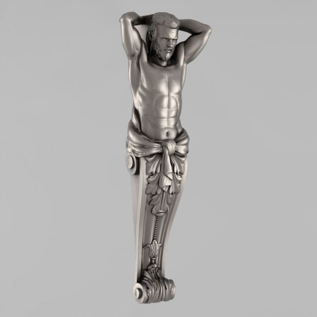 caryatid 3D 모델 .c4d .max .obj .3ds .fbx .stl .blend 