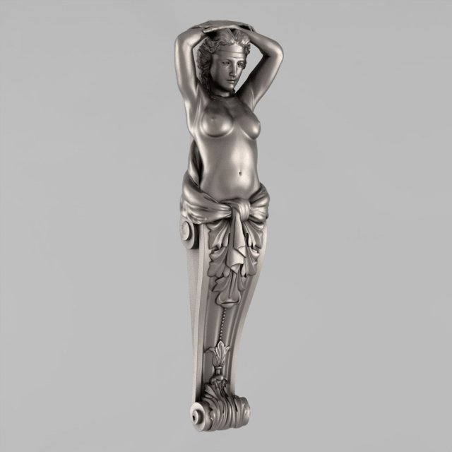 greek caryatid women 3D Model .c4d .max .obj .3ds .fbx .stl .blend 