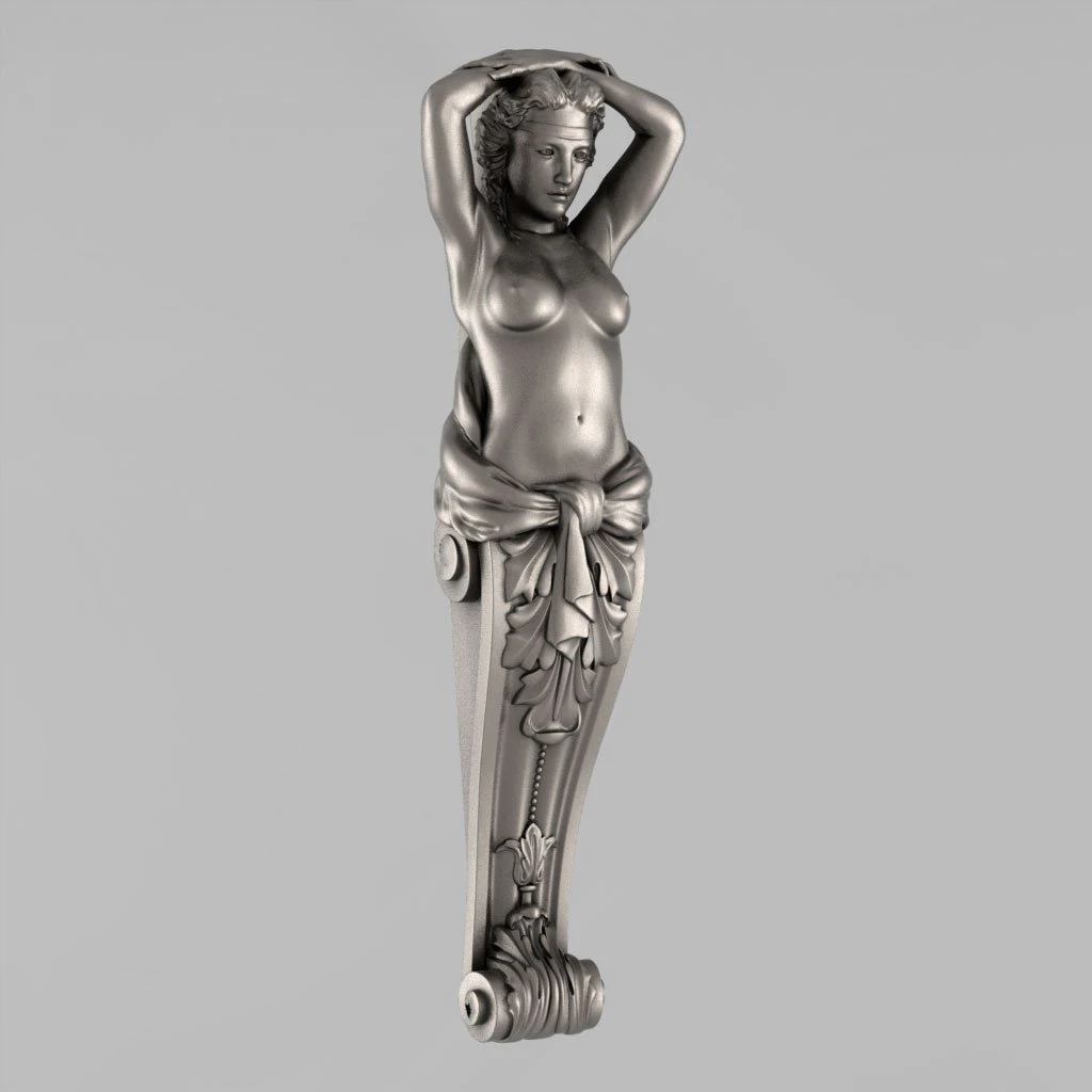 greek caryatid women 3D Model .c4d .max .obj .3ds .fbx .stl .blend 