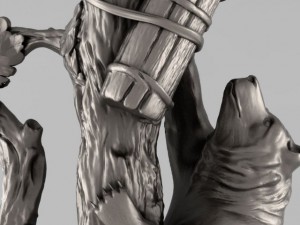 the bear and the barrel of honey 3D-Modell