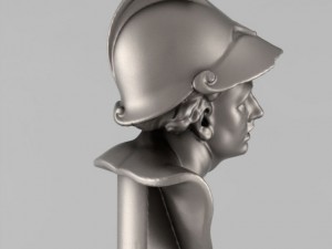 a bust of young warrior Model 3D