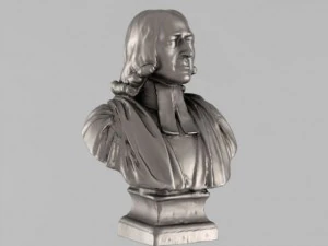 um busto de John Wesley Modelo 3D