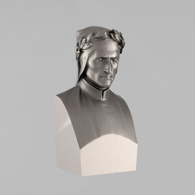 a bust of dante Modelo 3D .c4d .max .obj .3ds .fbx .stl .blend 