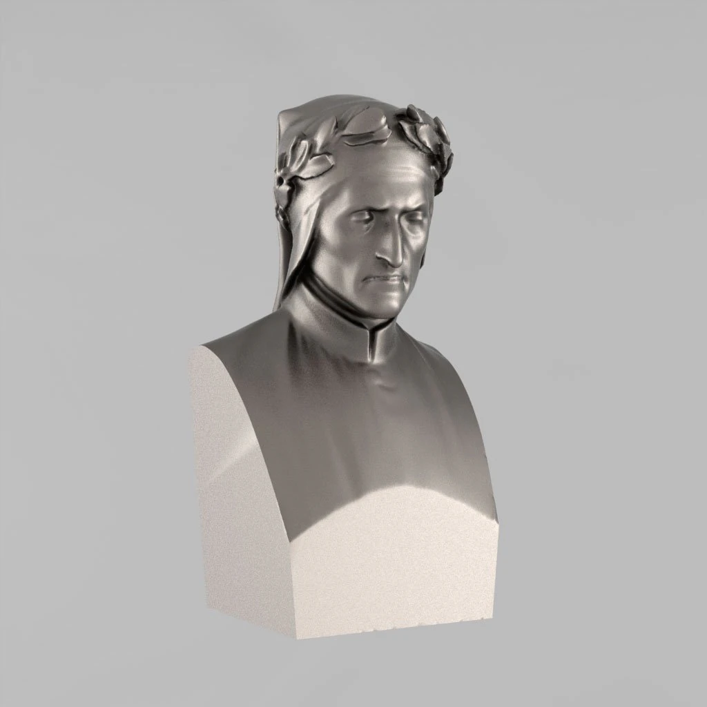 a bust of dante 3D Model .c4d .max .obj .3ds .fbx .stl .blend 