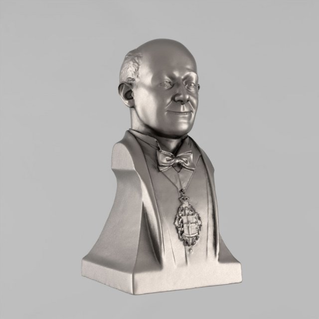 a bust of mayor 3D Модель .c4d .max .obj .3ds .fbx .stl .blend 