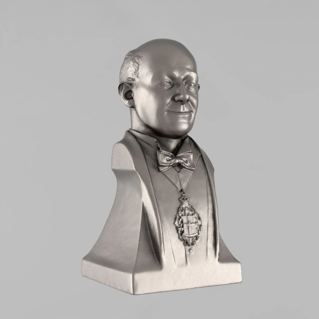 a bust of mayor 3D Model .c4d .max .obj .3ds .fbx .stl .blend 