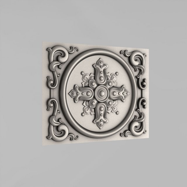decorative panel Model 3D .c4d .max .obj .3ds .fbx .stl .blend 