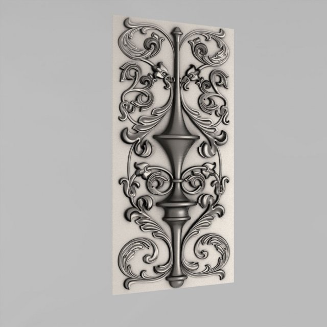 decorative panel 3D Модель .c4d .max .obj .3ds .fbx .stl .blend