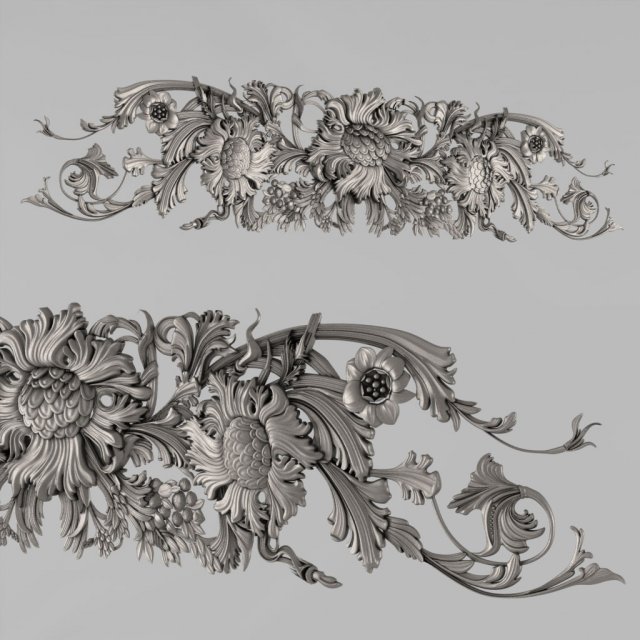 decorative panel 3D Модель .c4d .max .obj .3ds .fbx .stl .blend 