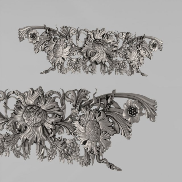 decorative panel 3D Модель .c4d .max .obj .3ds .fbx .stl .blend 