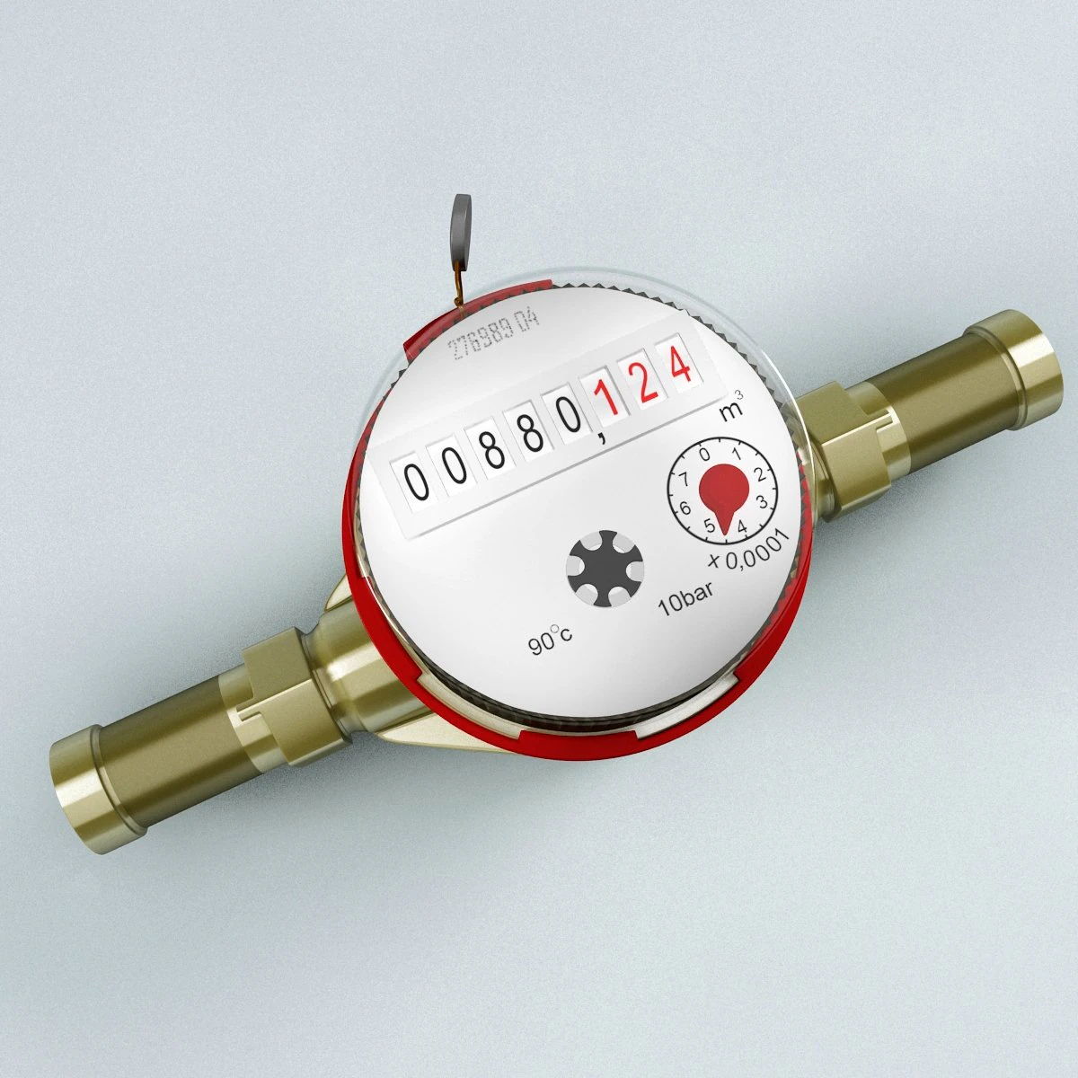 water counter meter 3D Model .c4d .max .obj .3ds .fbx .stl .blend 