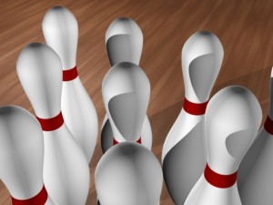 10 bowling pins 3D Model