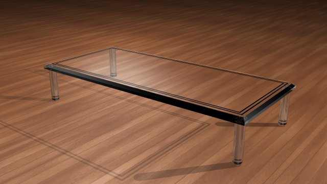 customizable glass table 3D 模型 .c4d .max .obj .3ds .fbx .stl .blend 