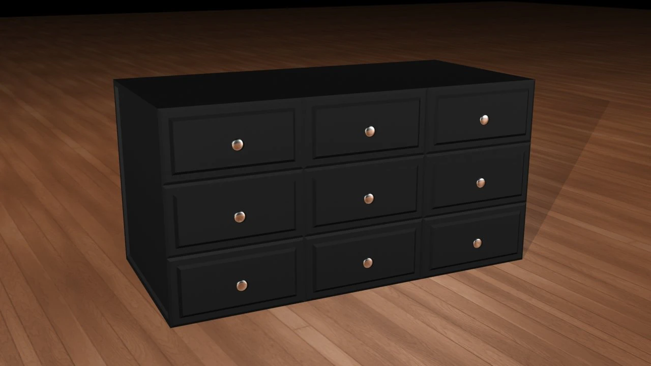 modern dresser 3D Model .c4d .max .obj .3ds .fbx .stl .blend 