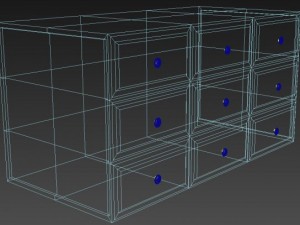 modern dresser 3D 模型