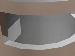 urban cement trash can 3D Model