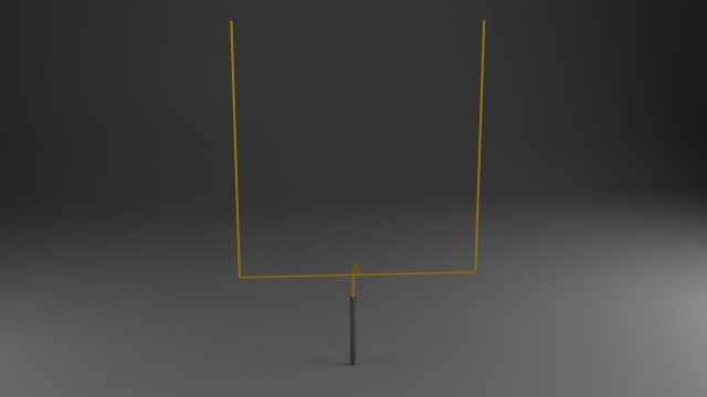 low poly american football upright goal post 3D 모델 .c4d .max .obj .3ds .fbx .stl .blend 