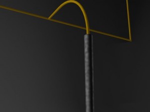low poly american football upright goal post 3D 모델
