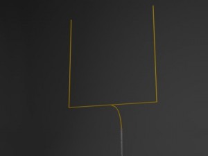 low poly american football upright goal post 3D 모델