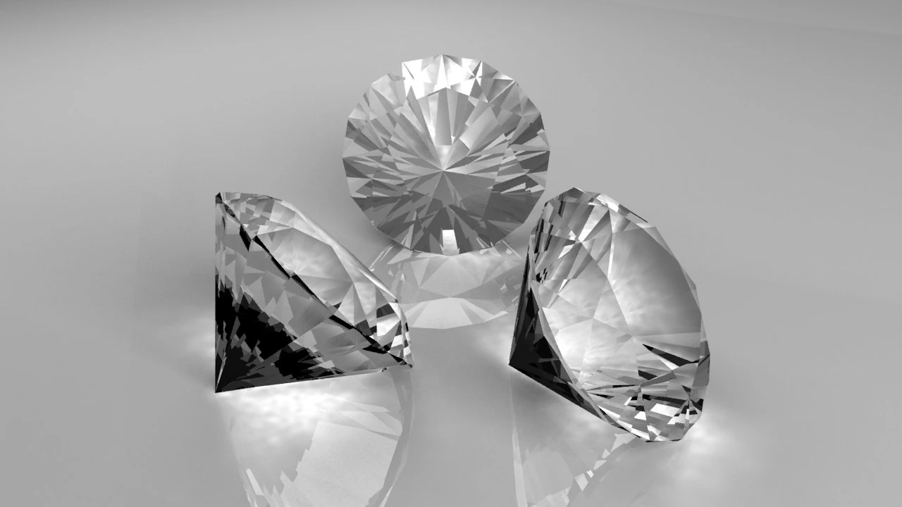 low poly brilliant clear diamond 3D Model .c4d .max .obj .3ds .fbx .stl .blend 