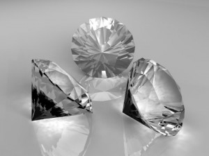 low poly brilliant clear diamond 3D-Modell
