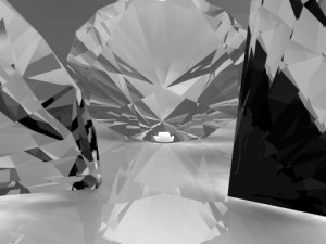 low poly brilliant clear diamond Modelo 3D