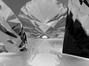 low poly brilliant clear diamond 3D Model