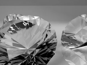 low poly brilliant clear diamond 3D Model