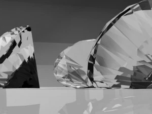 low poly brilliant clear diamond 3D Model