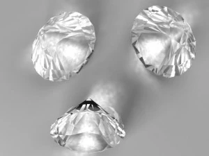low poly brilliant clear diamond 3D Model
