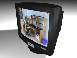 crt monitor nec accusync 70 3D Model