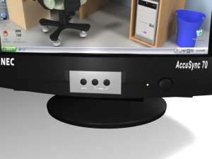 crt monitor nec accusync 70 3D 模型