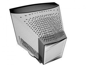 crt monitor nec accusync 70 3D 模型