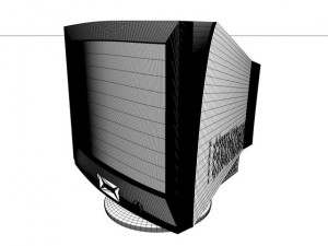 crt monitor nec accusync 70 3D 模型