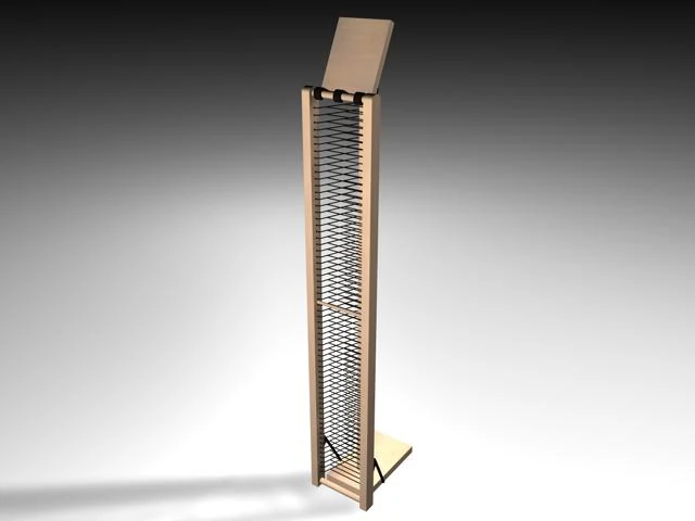 suporte de CD de madeira Modelo 3D .c4d .max .obj .3ds .fbx .stl .blend 