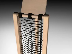 suporte de CD de madeira Modelo 3D