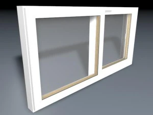 3 pane sliding window 3D Model