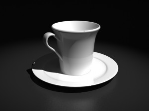 cup  saucer 01 Model 3D
