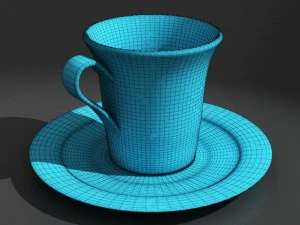 cup  saucer 01 3D Model