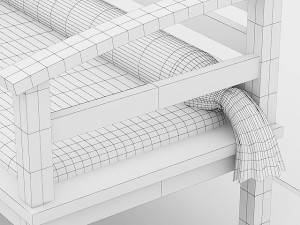 garden wooden sofa Modelo 3D