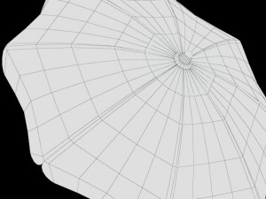 4 beach umbrellas and beach environment Modèle 3D