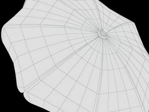 4 beach umbrellas and beach environment 3D Model