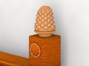 indoor wooden sofa 3D Model