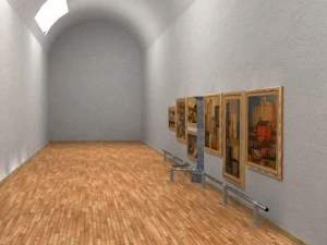 art gallery exhibition hall 3D Model