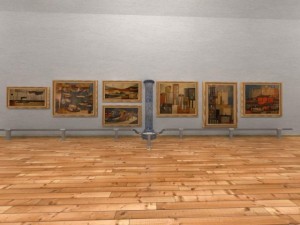 art gallery exhibition hall 3D Model