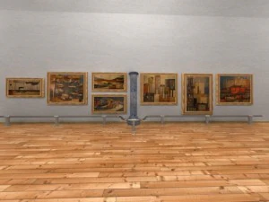 art gallery exhibition hall 3D Model