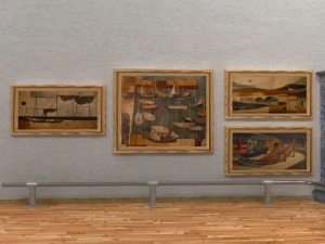 art gallery exhibition hall 3D Model